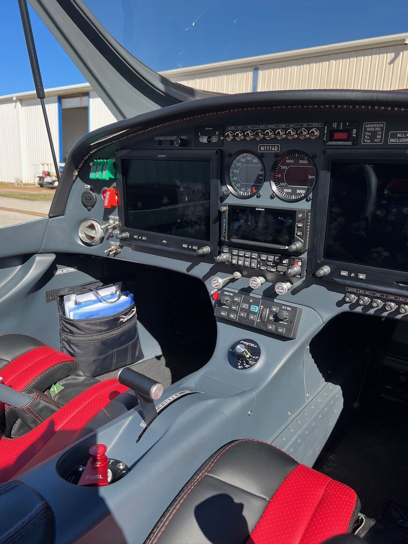 Glass cockpit displays and engine controls